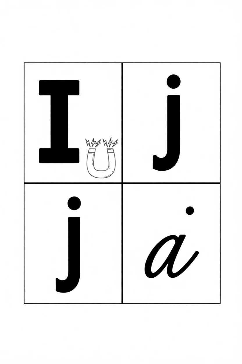 Alfabeto Ilustrado Para Imprimir - Letras I e i