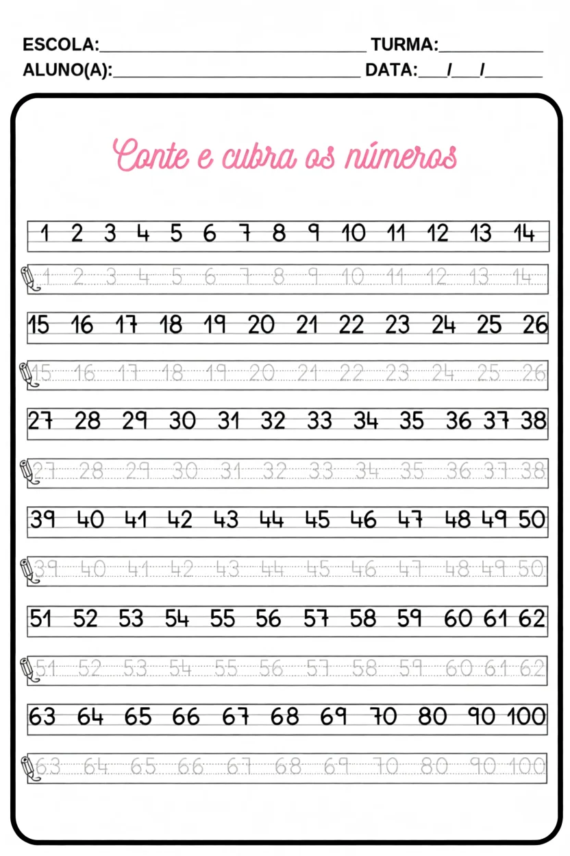 Atividade Para Alunos com Autismo de Contar e Cobrir os Nu00fameros Para Imprimir