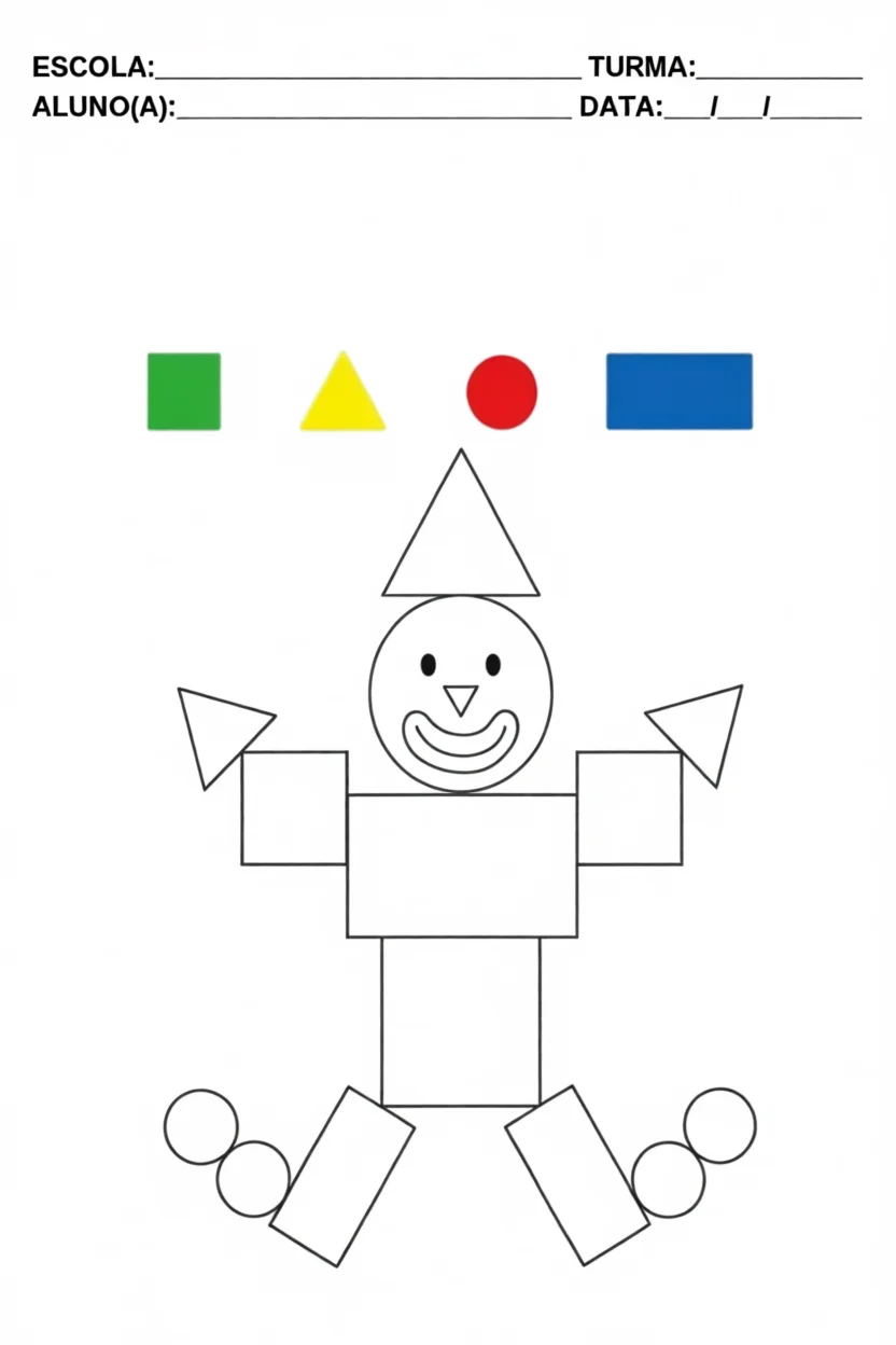 Atividades Para Alunos com Autismo Para Imprimir com Formas Geomu00e9tricas