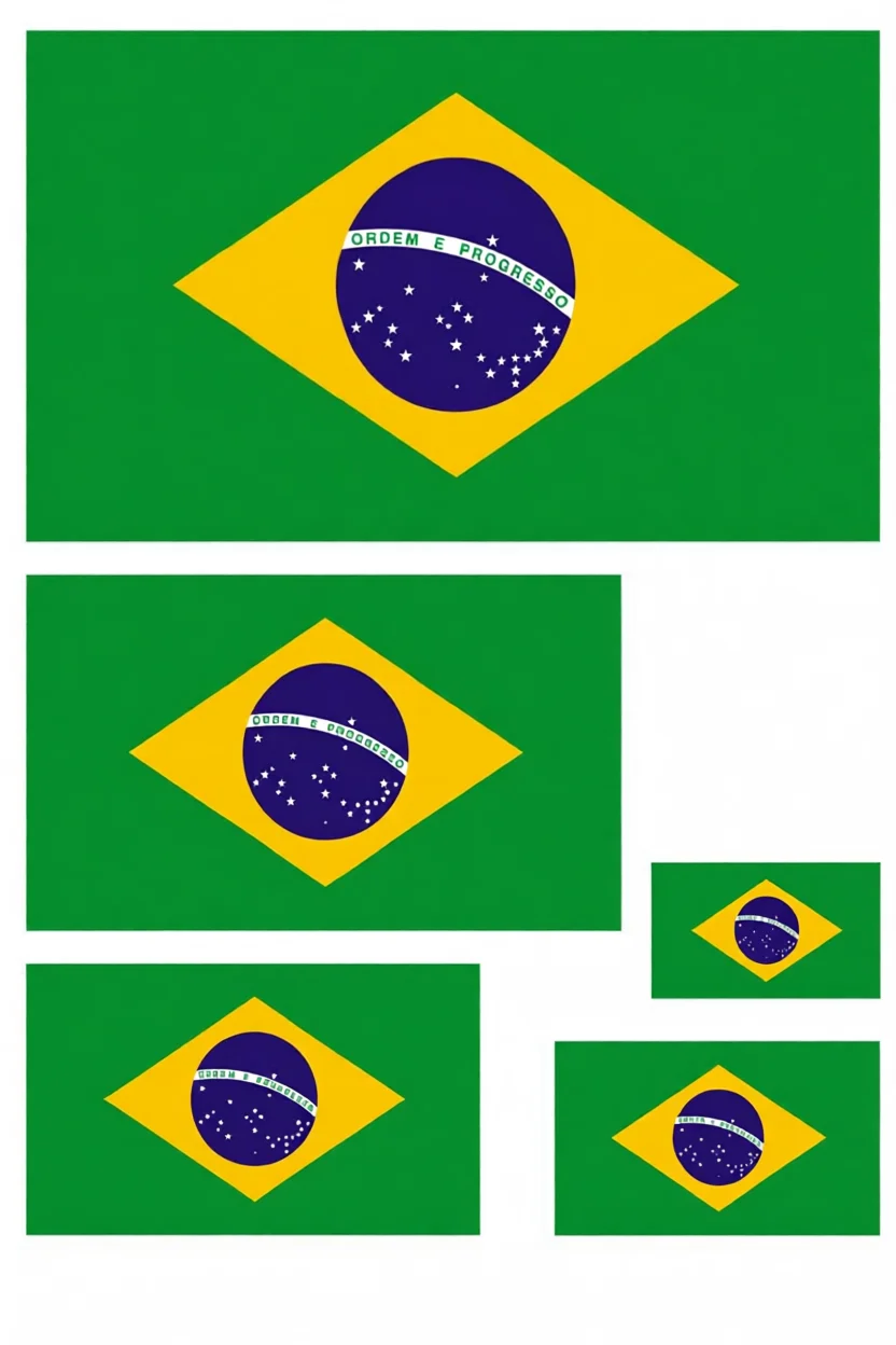 Bandeira do Brasil para Colorir e Imprimir