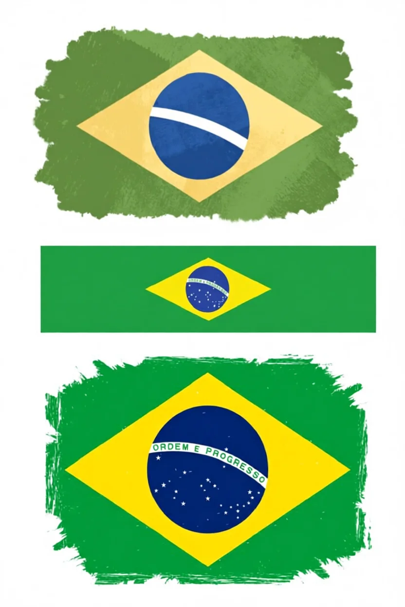Bandeira do Brasil Para Colorir e Imprimir