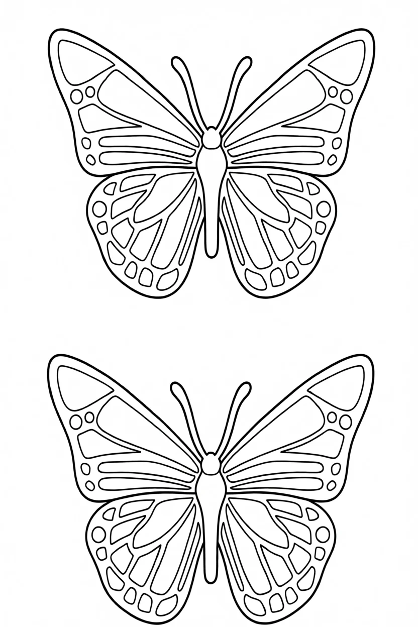 Borboletas para Imprimir em Moldes para Colorir