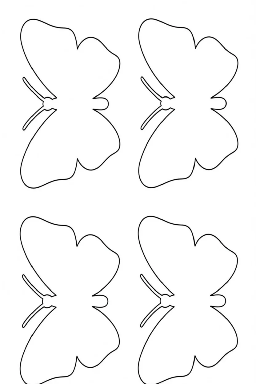 Moldes de Borboletas para Imprimir e Recortar