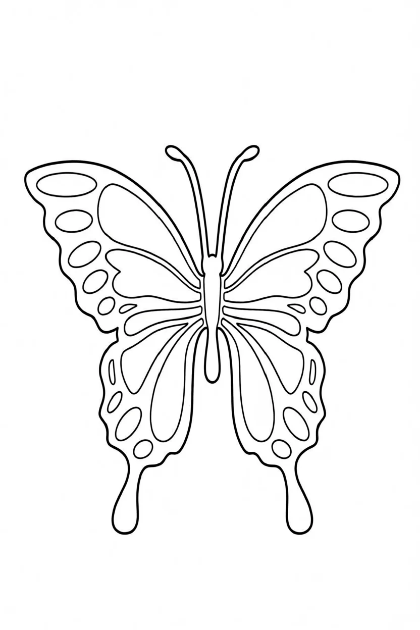 Borboleta Para Imprimir em Moldes e Recortar