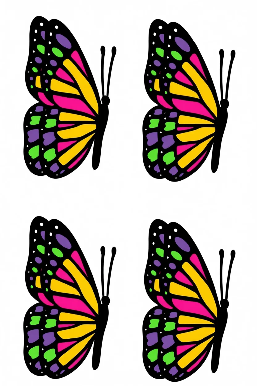 Borboletas Coloridas Para Imprimir e Recortar