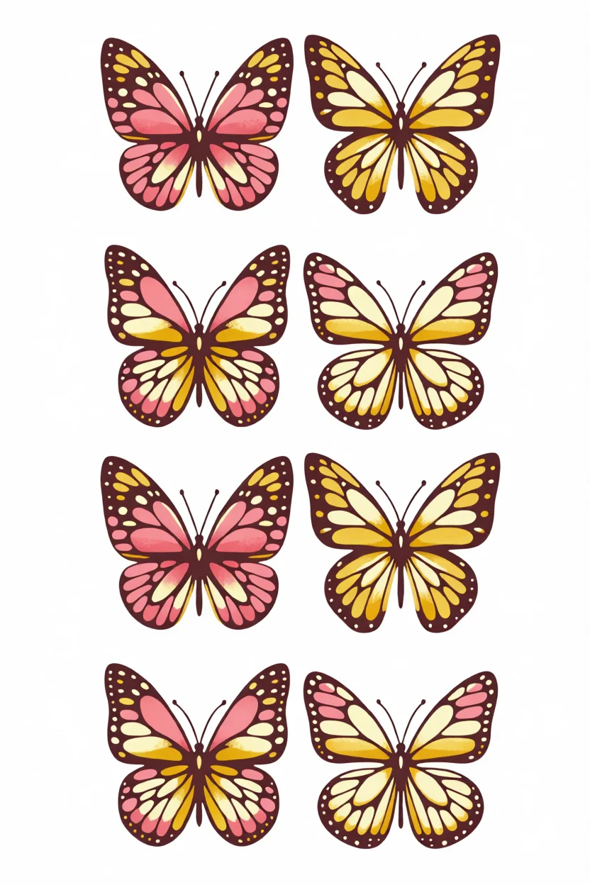 Borboletas Coloridas Para Imprimir e Recortar