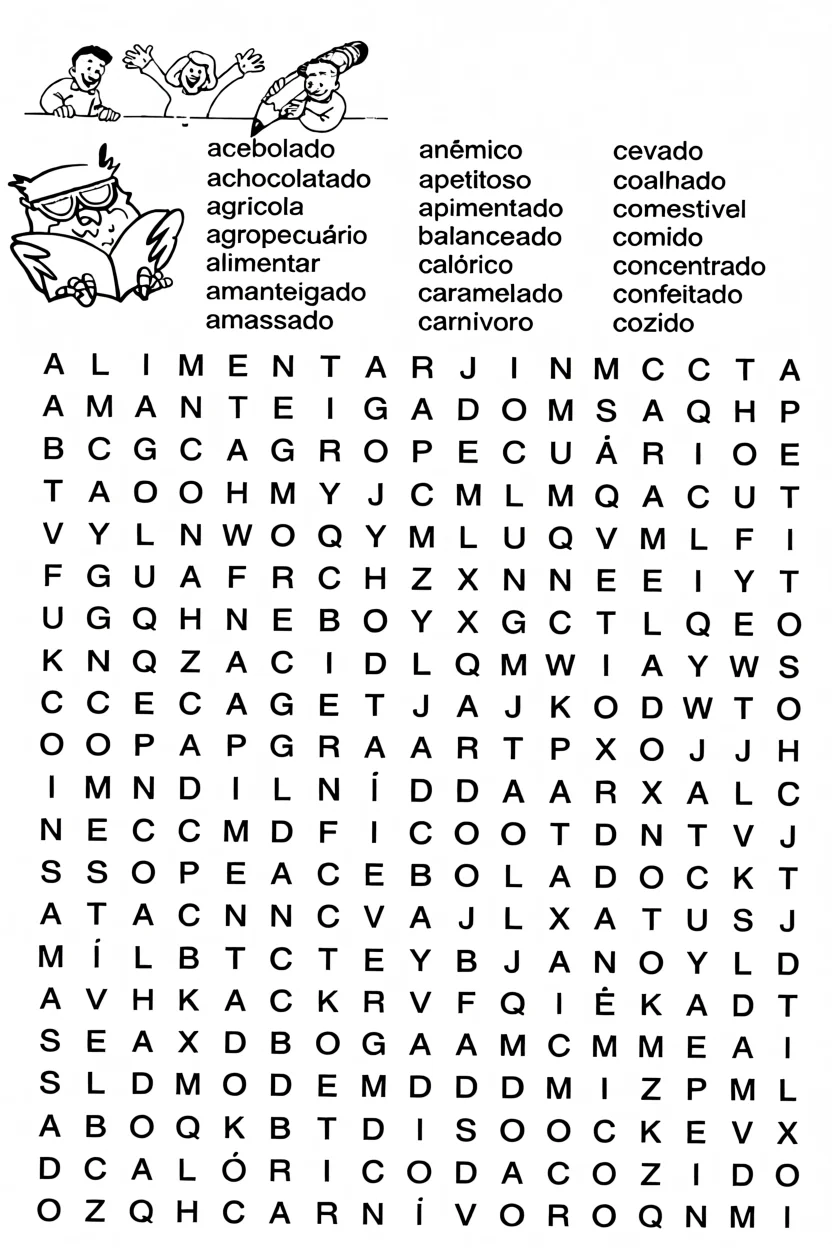 Cau00e7a Palavras de Adjetivos Para Imprimir
