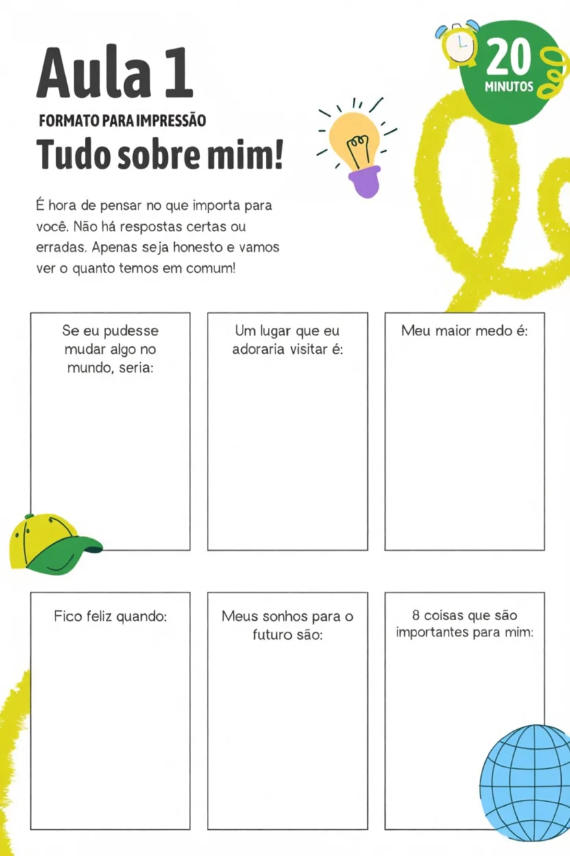 Atividade de Aula sobre Mim para Imprimir