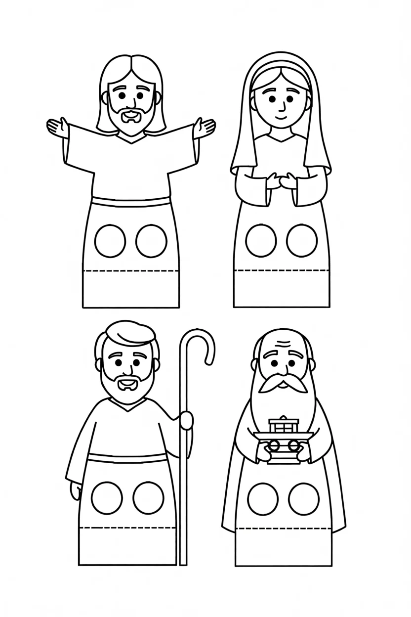 Dedoches Para Imprimir com Personagens Bu00edblicos