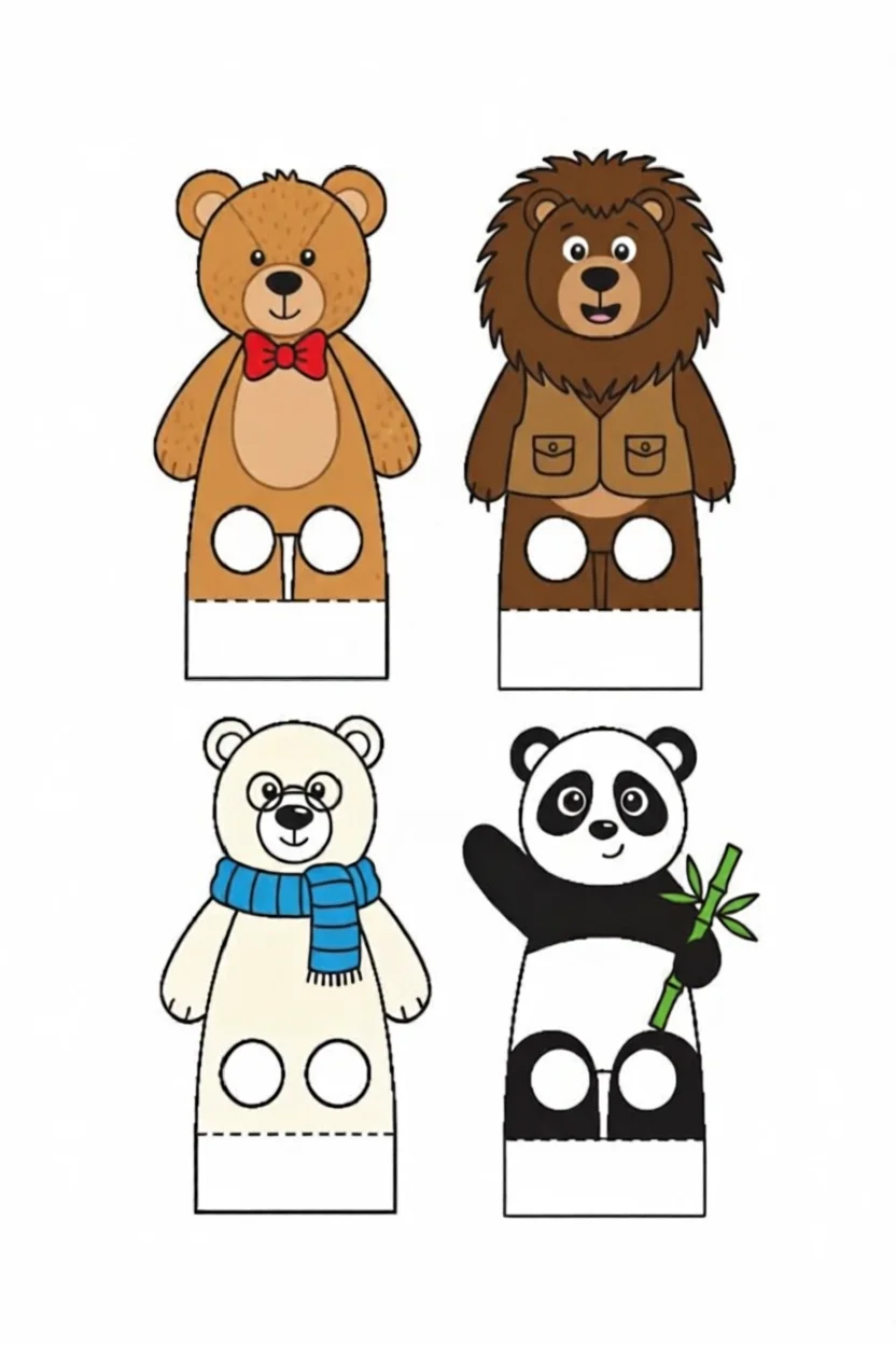 Dedoches de Animais para Imprimir