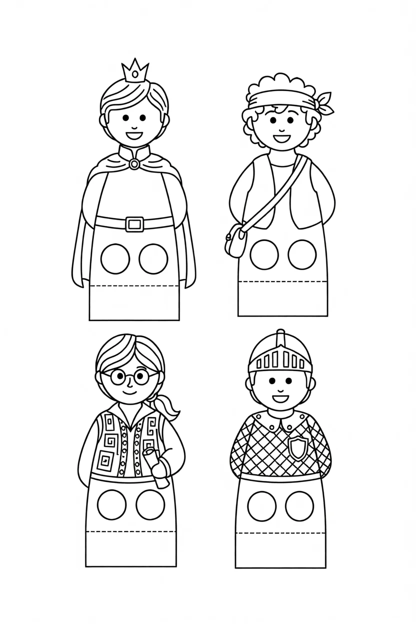 Dedoches Para Imprimir com Personagens Diversos