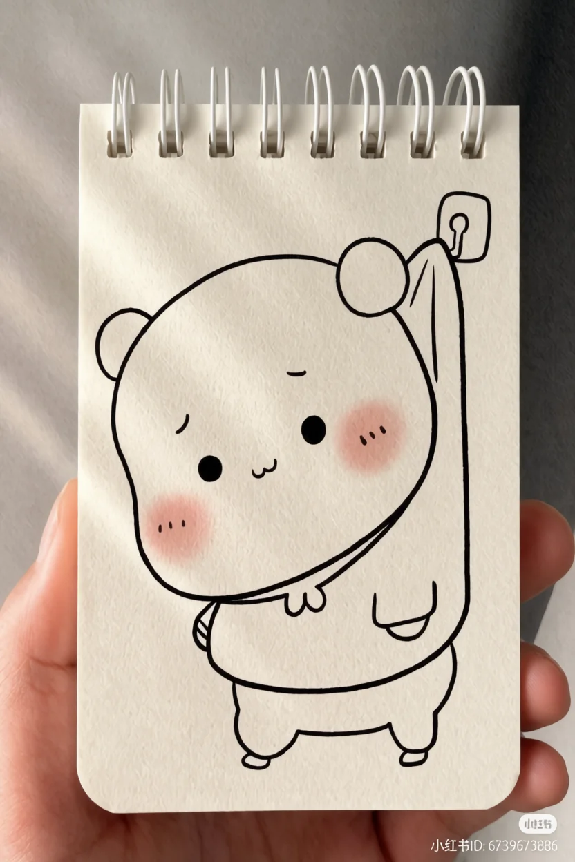 Desenho de Panda Fofo para Desenhar no Caderno
