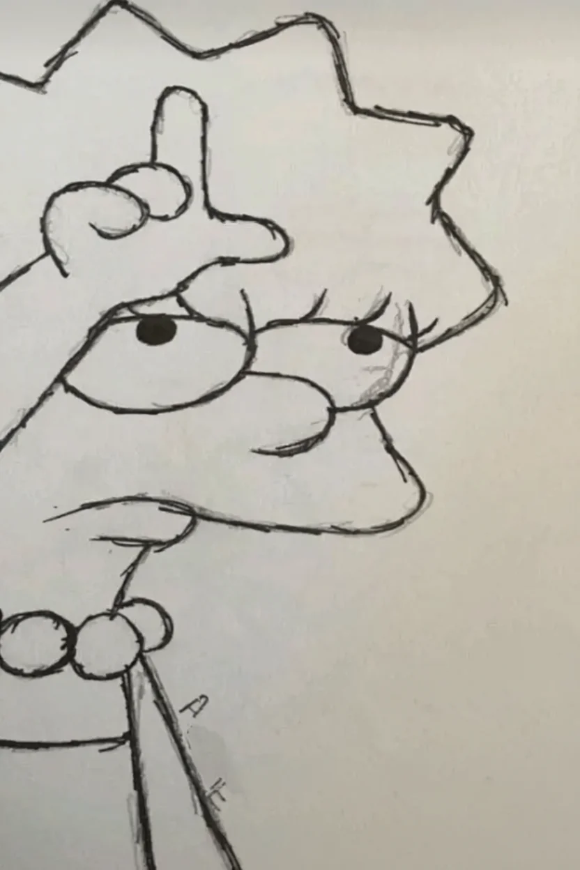 Desenho da Lisa Simpson para Desenhar no Caderno