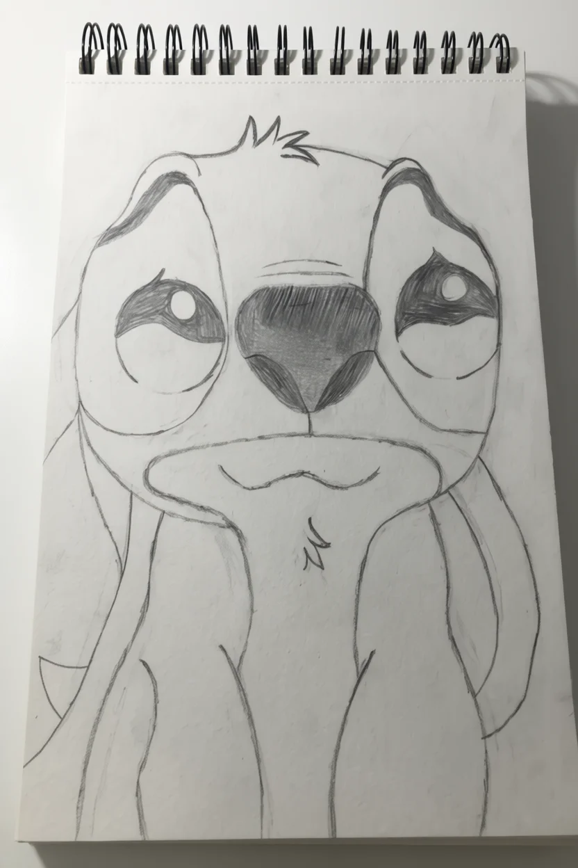 Desenho para Desenhar no Caderno do Stitch