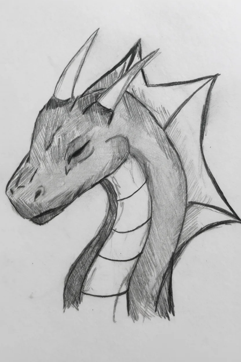 Desenho de Dragu00e3o para Desenhar no Caderno