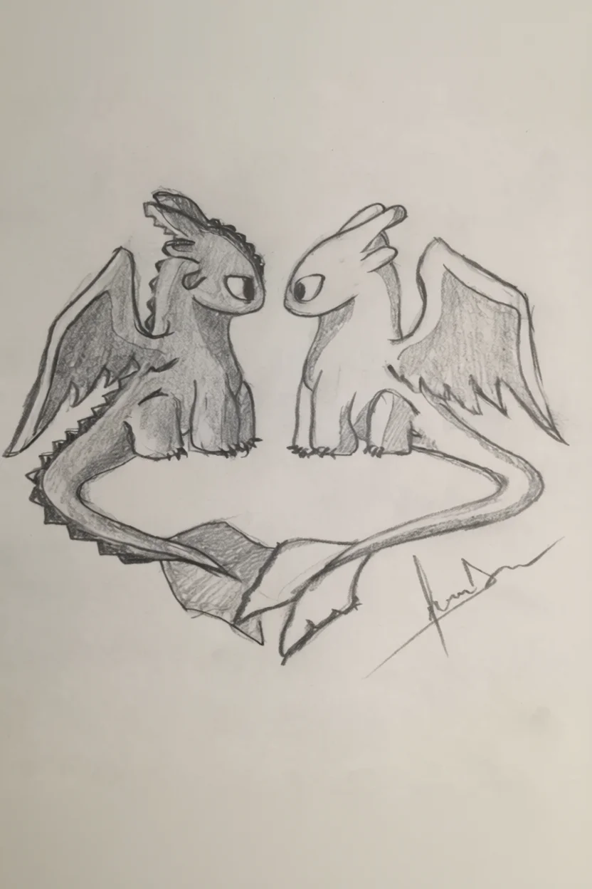 Desenho de Dragu00f5es para Desenhar no Caderno