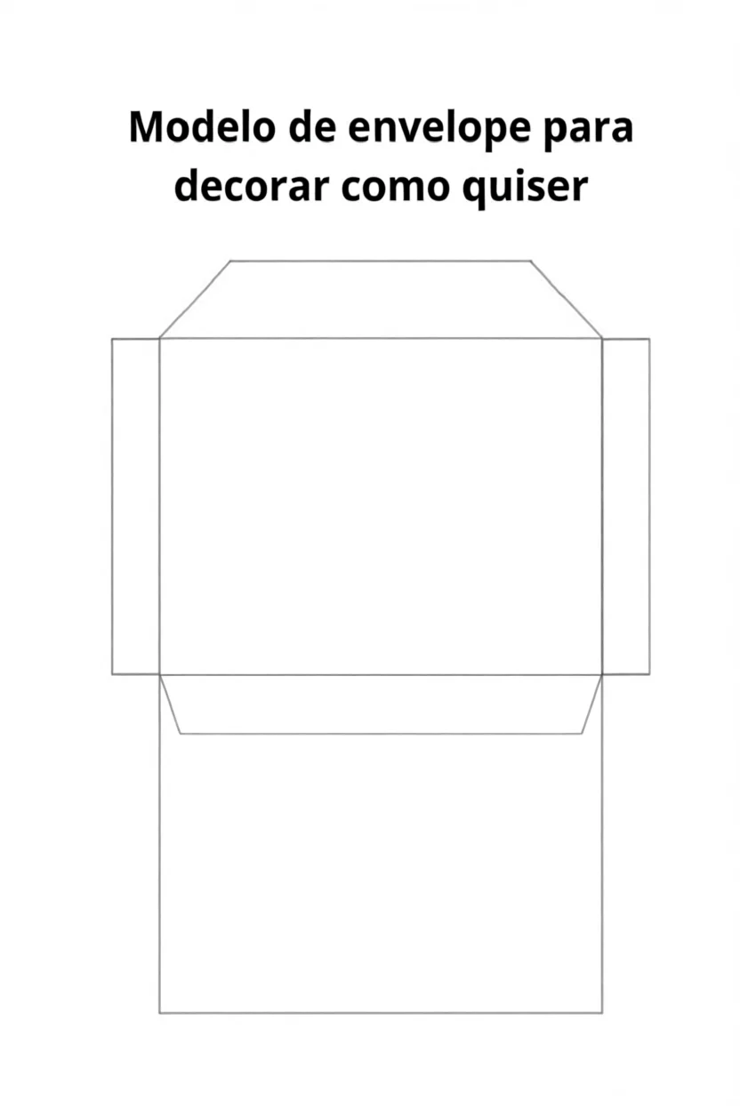 Modelo de Envelope Para Imprimir e Decorar