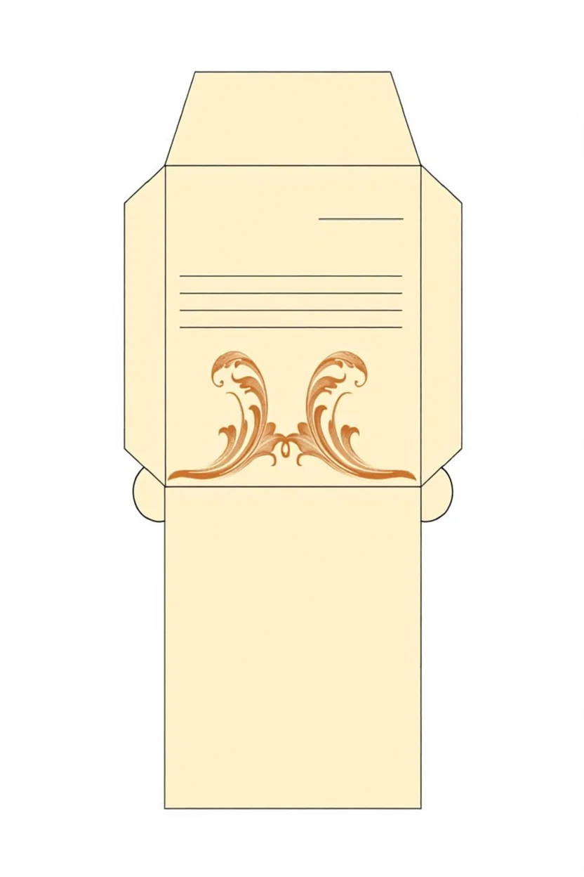 Modelo de Envelope Para Imprimir com Design Elegante