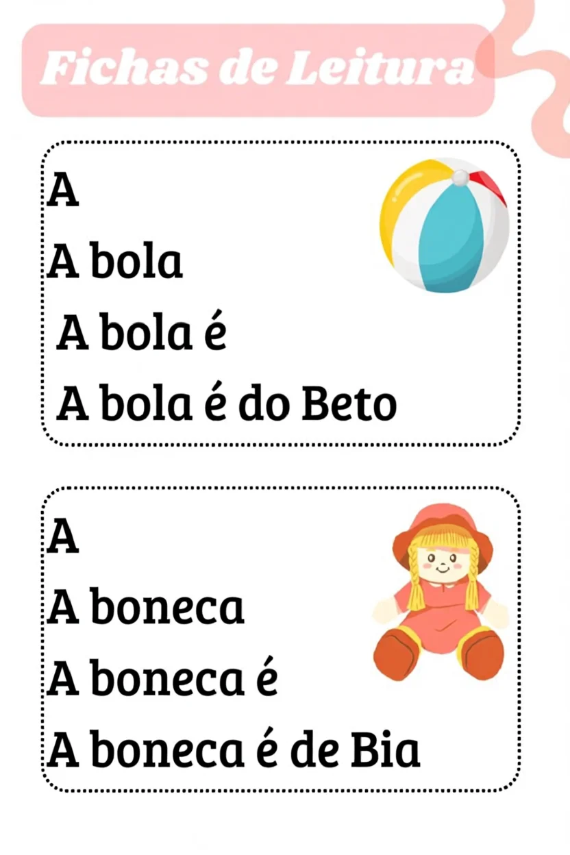 Fichas de Leitura Para Imprimir com Atividades de Identificau00e7u00e3o