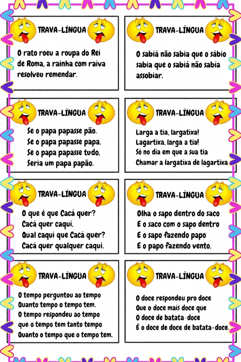 Trava-lu00ednguas Divertidos Para Imprimir