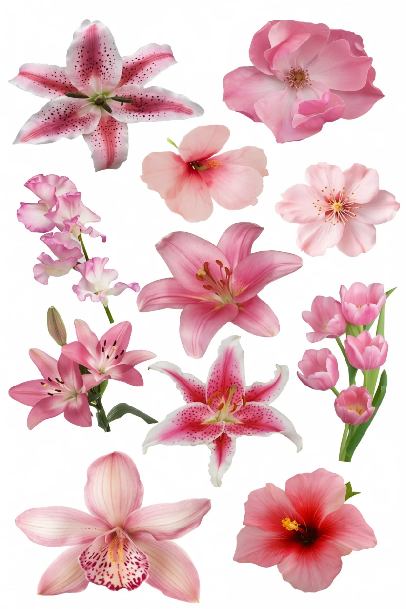 Flores Coloridas para Imprimir e Recortar
