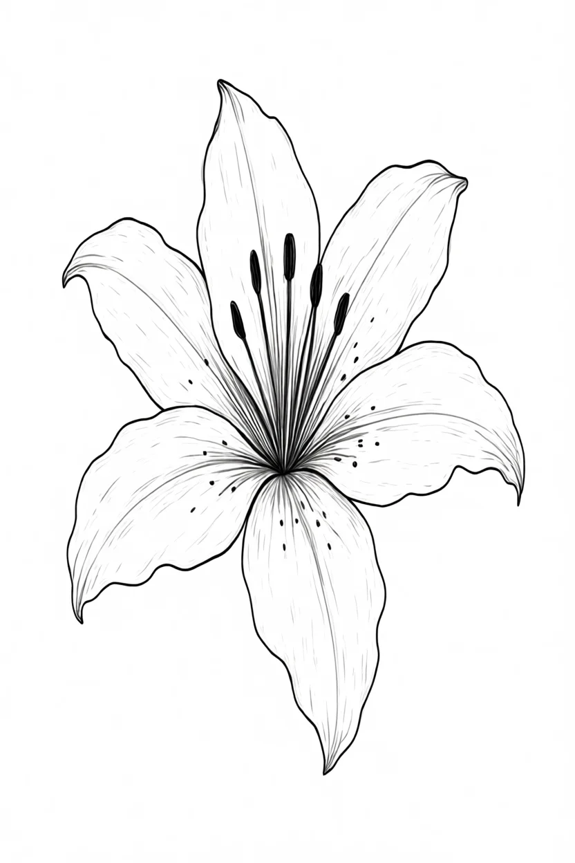 Flor de Lu00edrio para Imprimir e Colorir