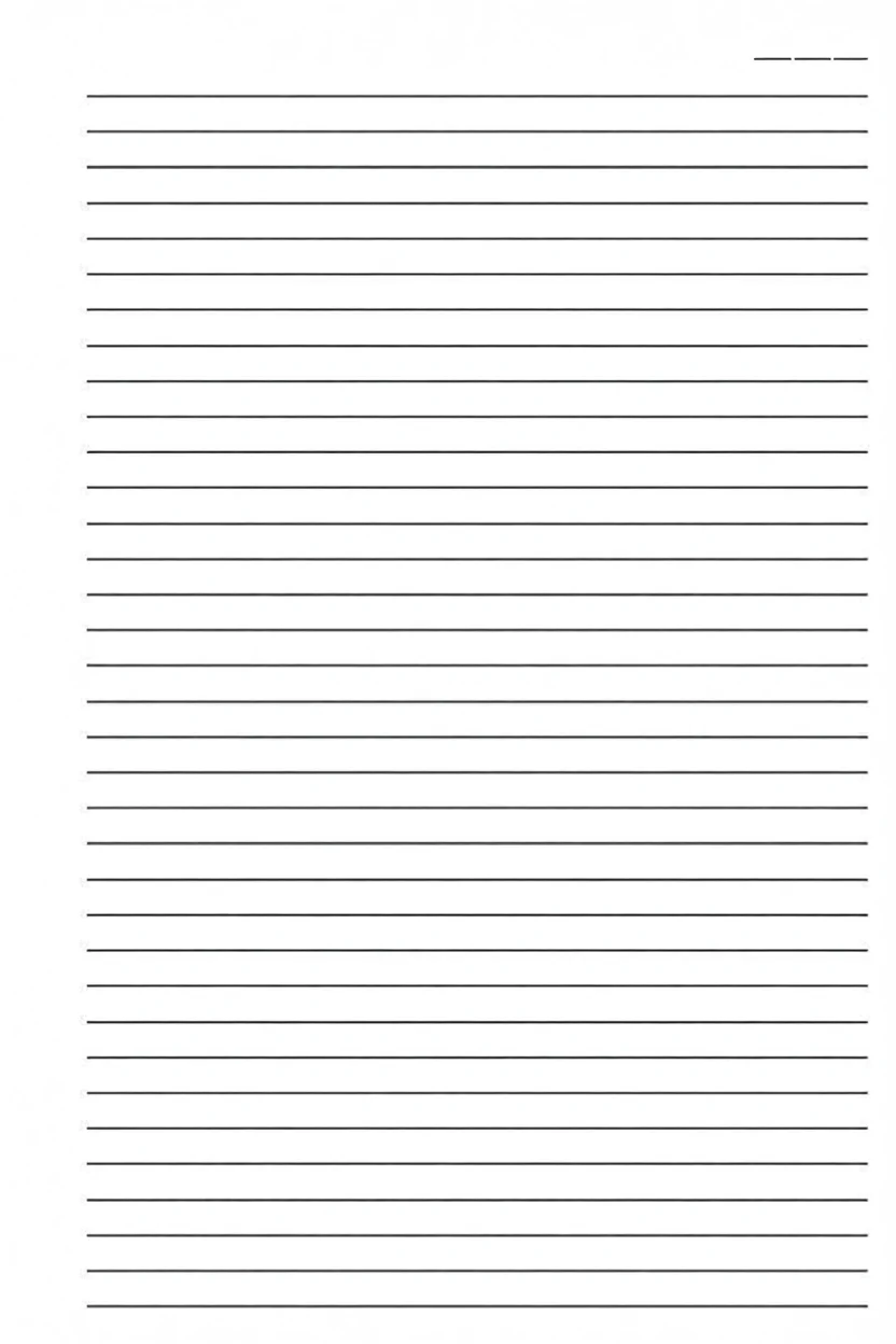 Folhas de Caderno Para Imprimir com Linhas Horizontais