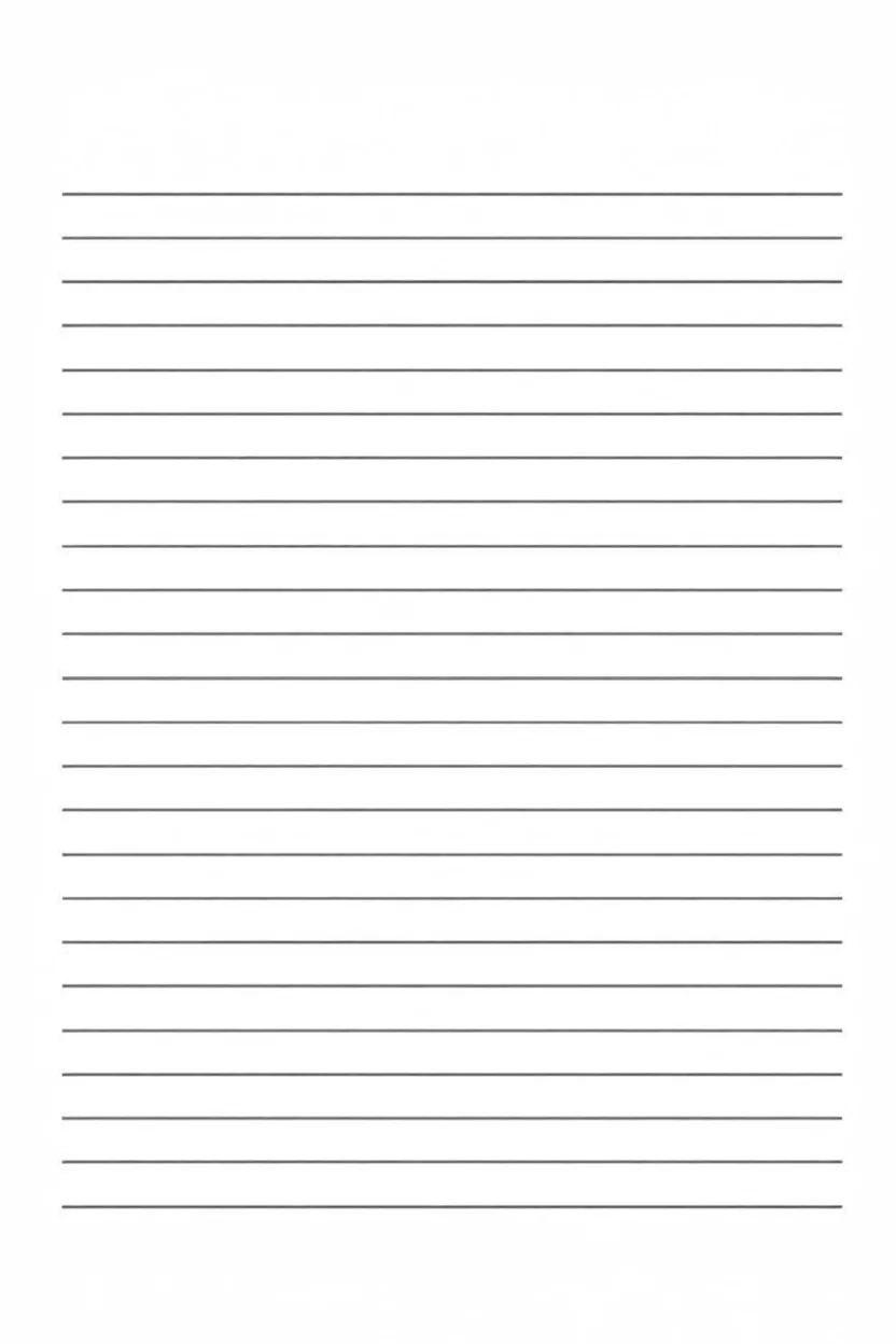 Folhas de Caderno Para Imprimir com Linhas Simples