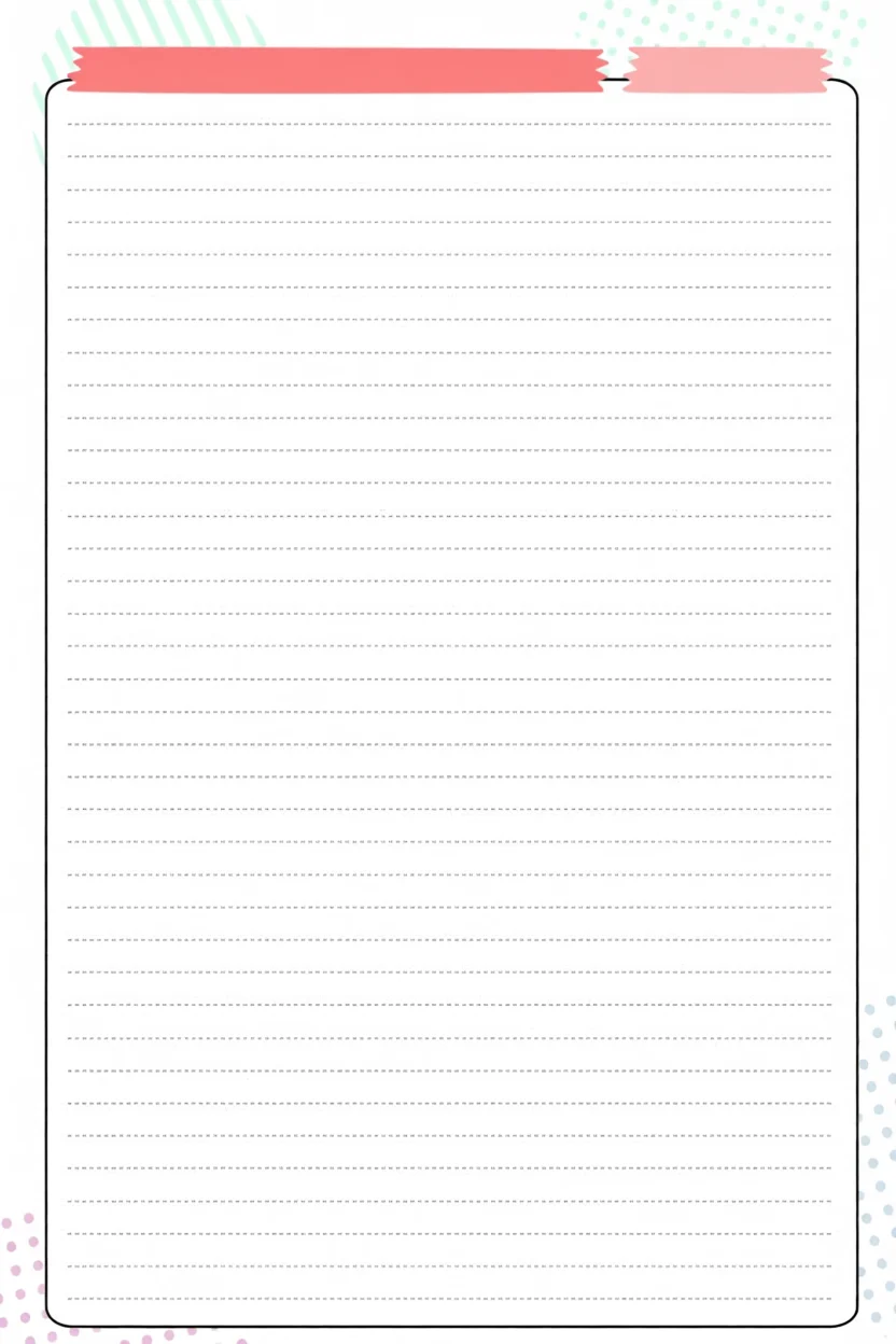 Folhas de Caderno Para Imprimir com Linhas em Branco