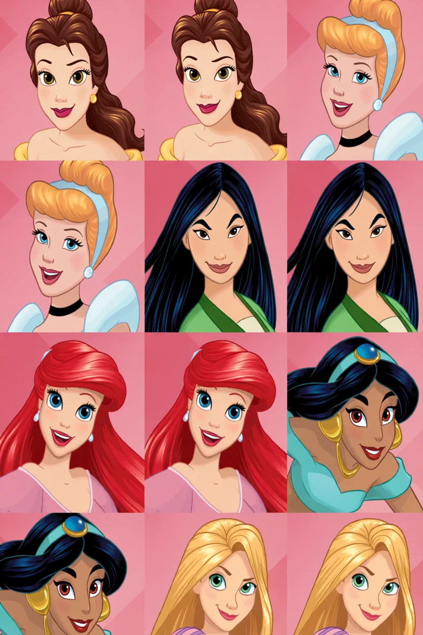 Jogo da Memu00f3ria com Princesas da Disney Para Imprimir