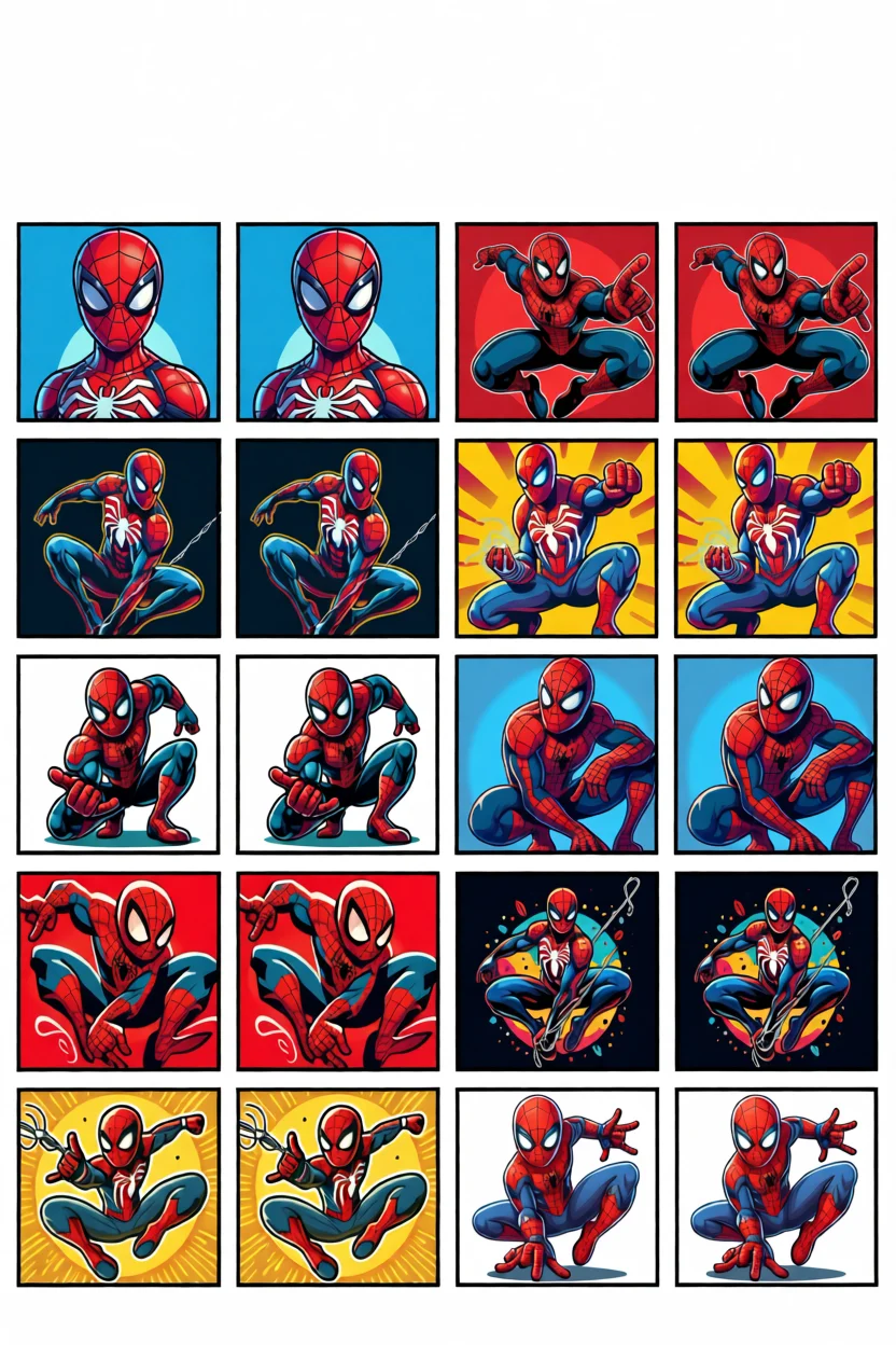 Jogo da Memu00f3ria do Homem Aranha Para Imprimir