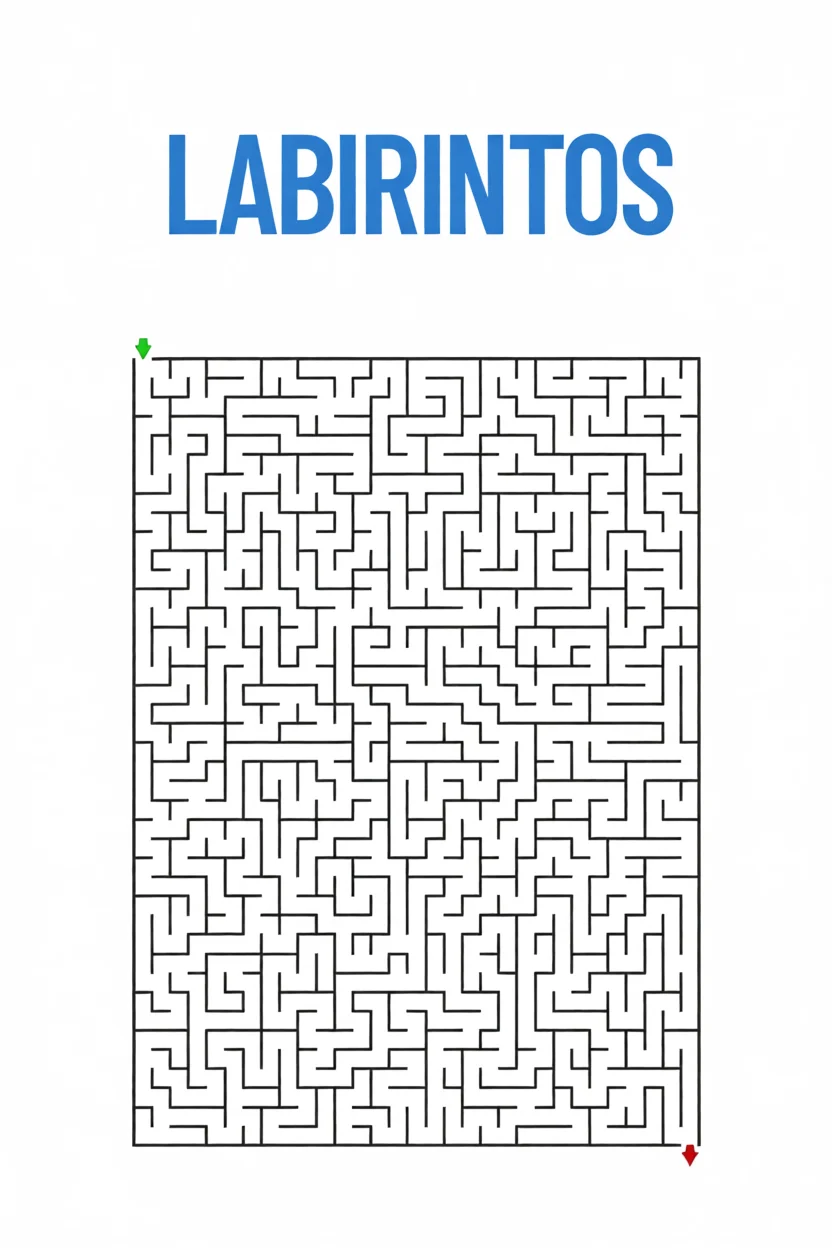 Labirintos Para Imprimir com Desenhos de Labirintos