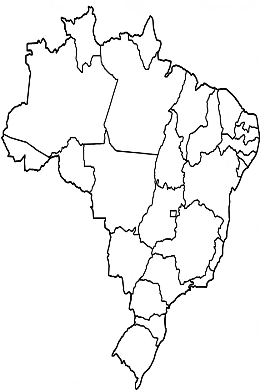 Mapa do Brasil Para Imprimir com Divisu00f5es Estaduais