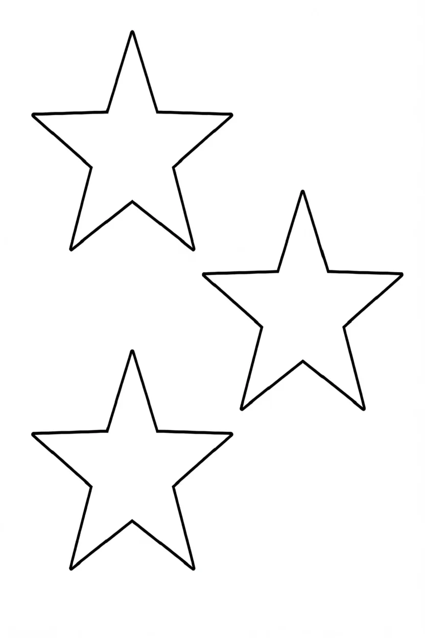 Molde de Estrela Para Imprimir e Recortar