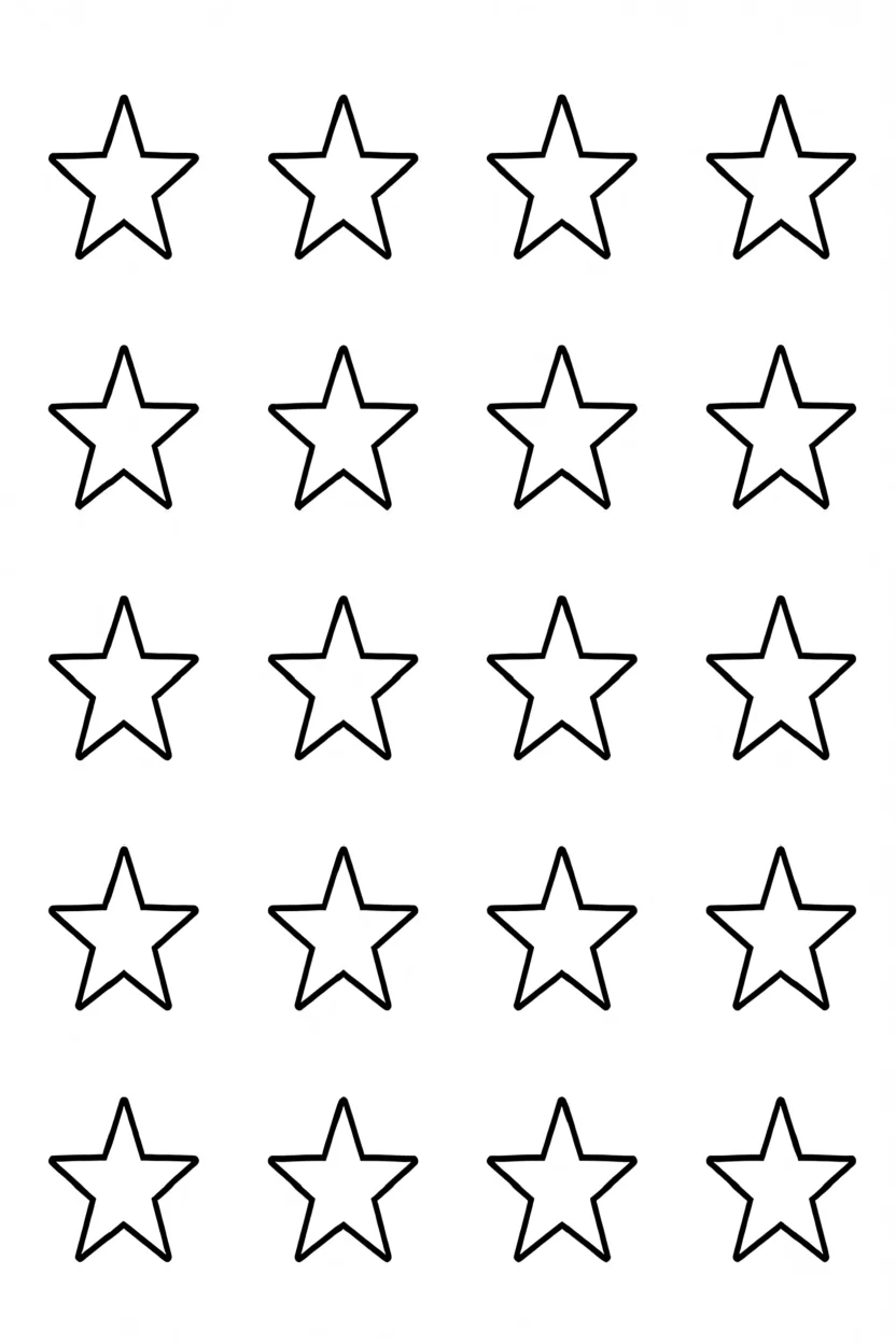Molde de Estrela Para Imprimir e Recortar