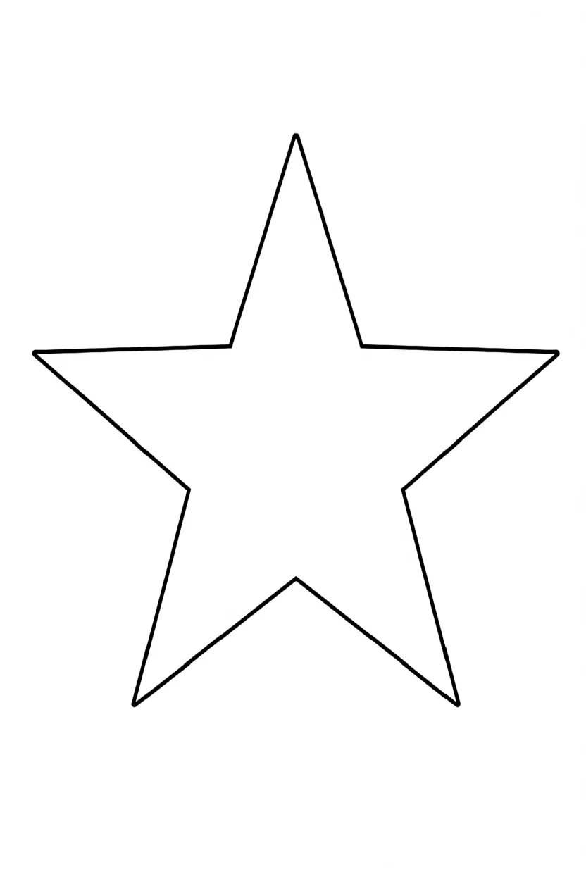 Molde de Estrela Para Imprimir e Recortar