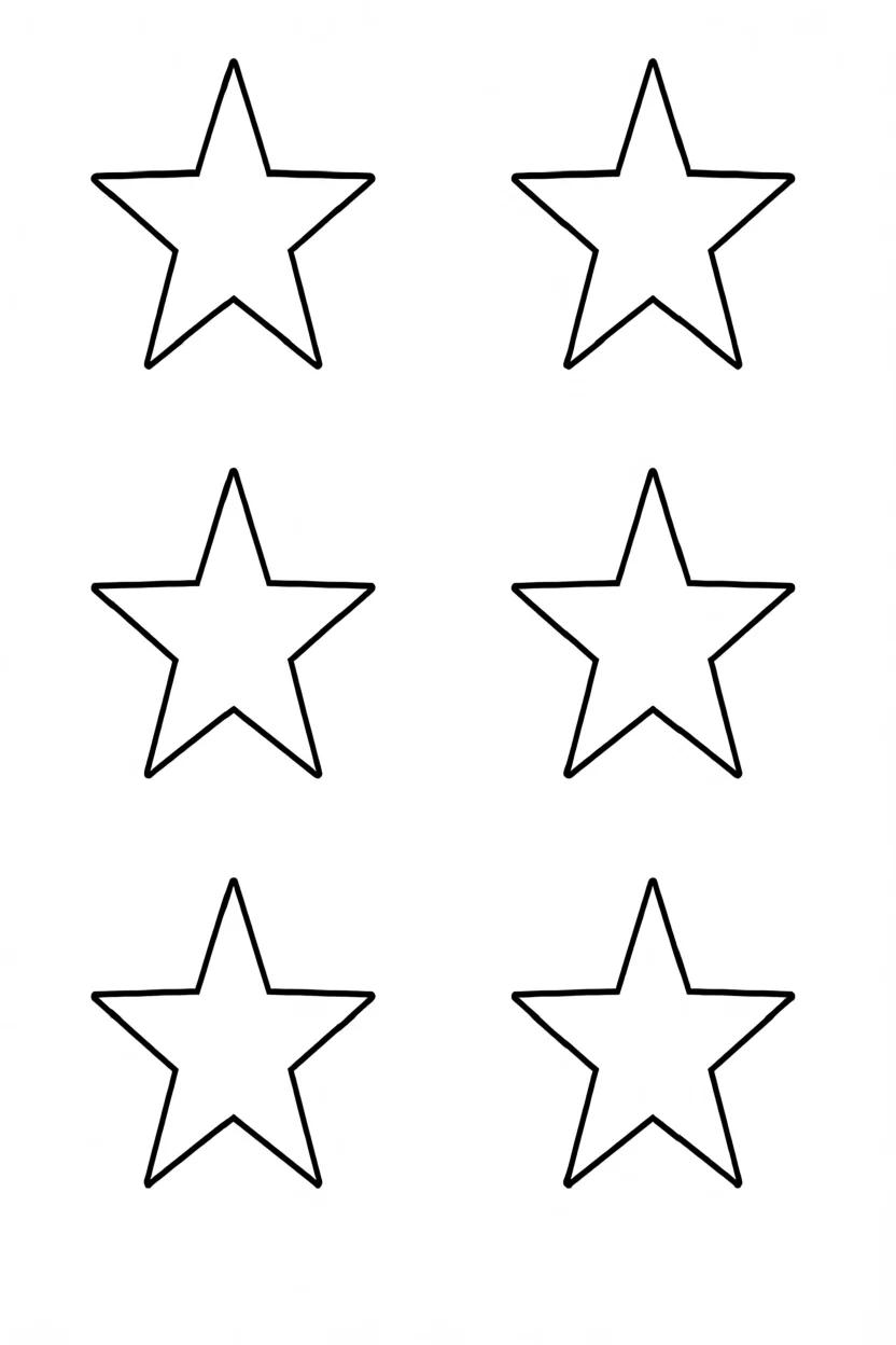 Molde de Estrela Para Imprimir e Recortar