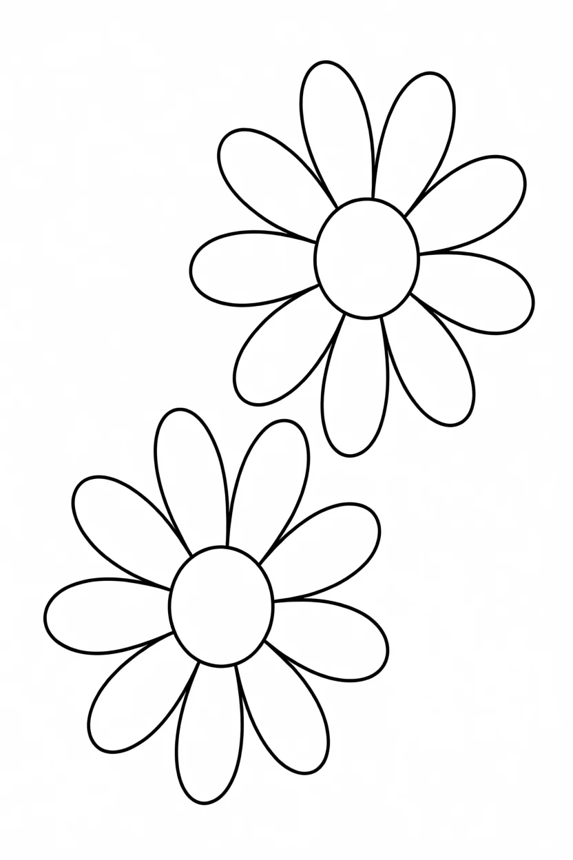 Molde de Flores Para Imprimir com Design Simples