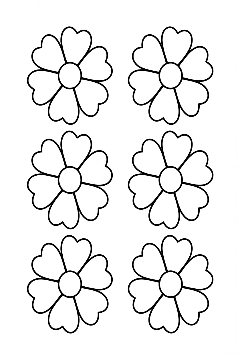 Molde de Flores Para Imprimir em Papel ou EVA