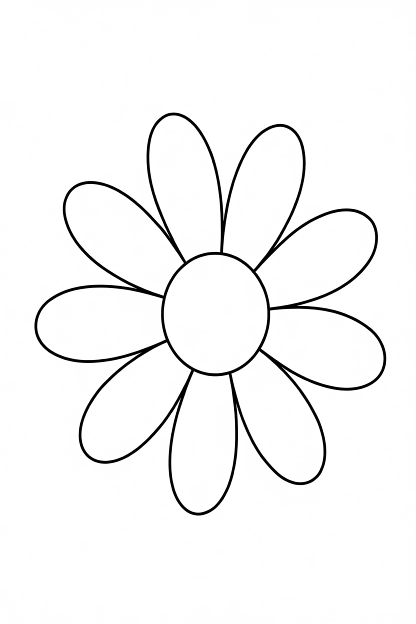 Molde de Flor Para Imprimir e Colorir