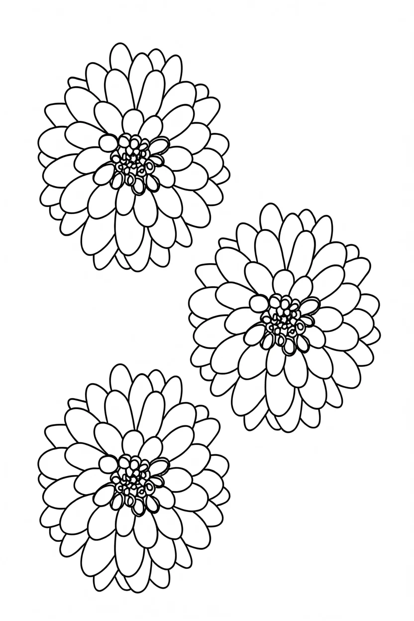 Molde de Flores Para Imprimir e Colorir