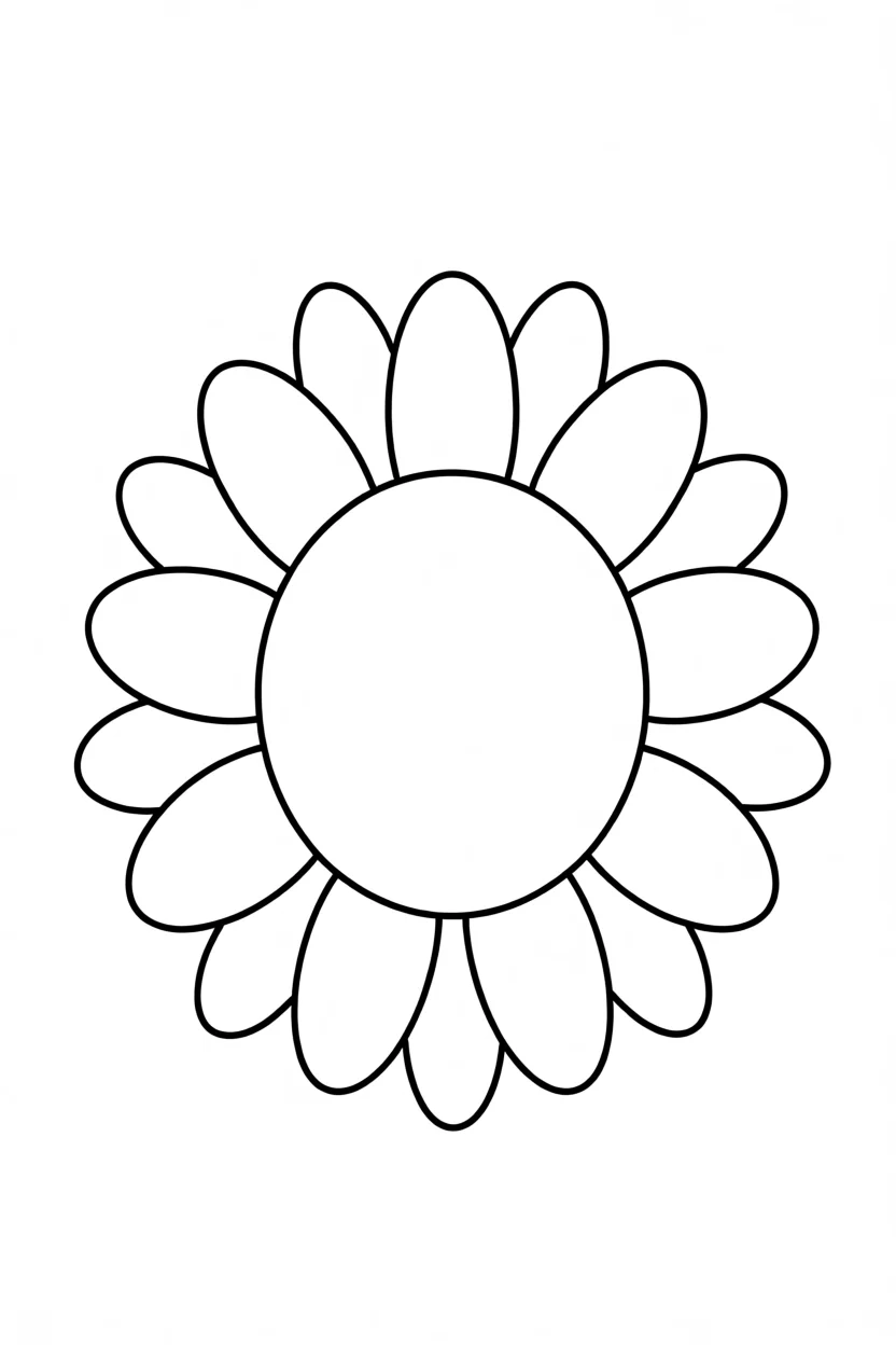 Molde de Flor Para Imprimir e Colorir