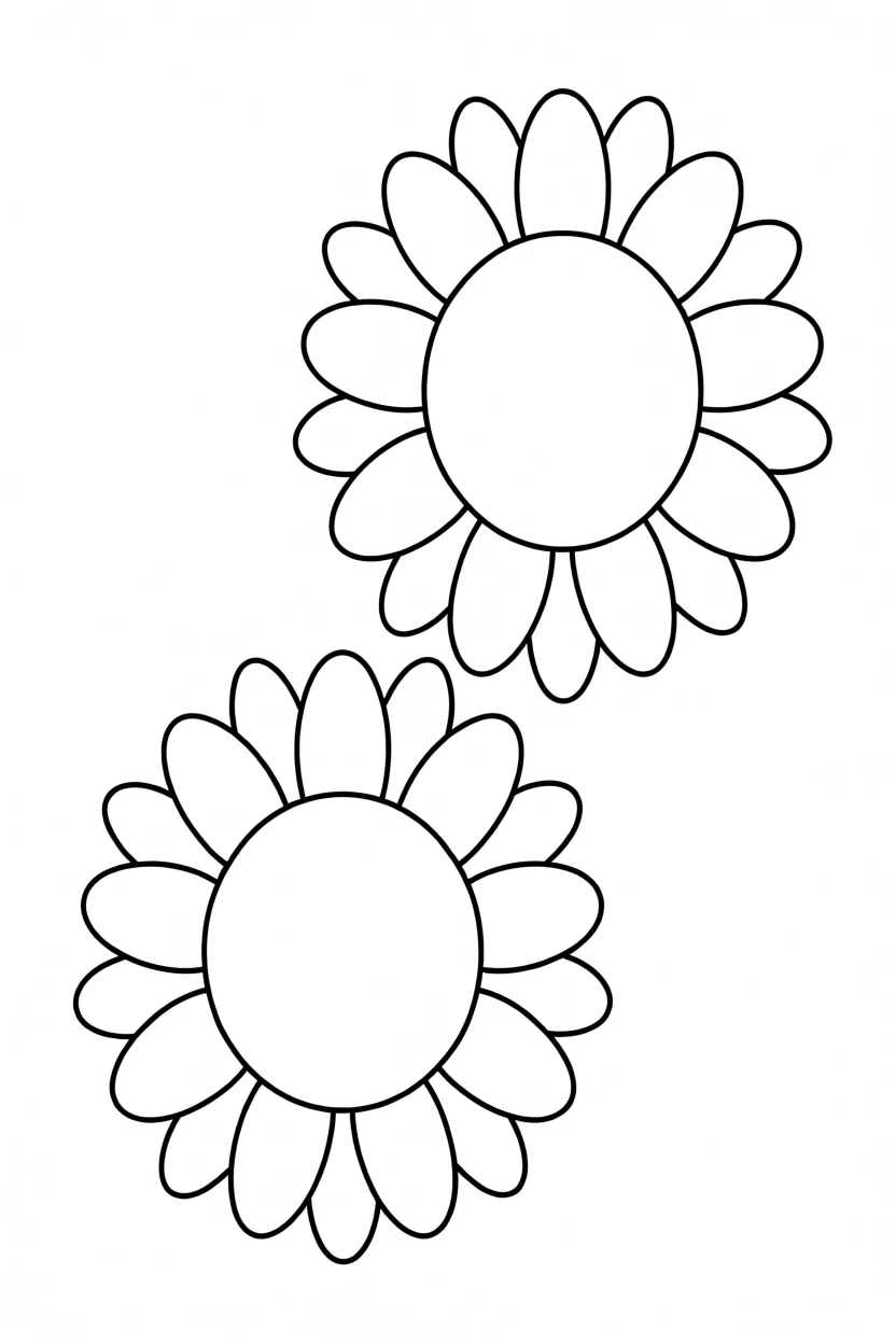 Molde de Flores Para Imprimir e Colorir