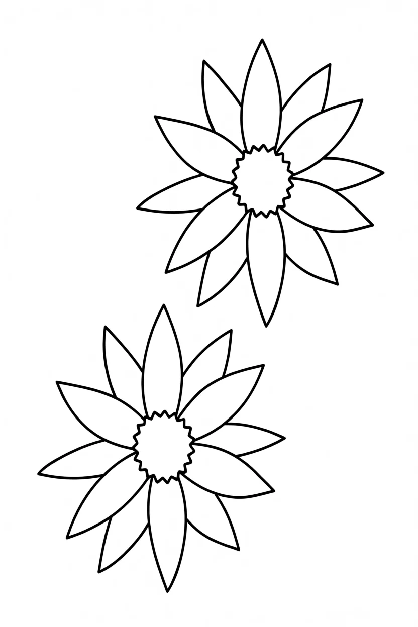 Molde de Flores Para Imprimir e Colorir
