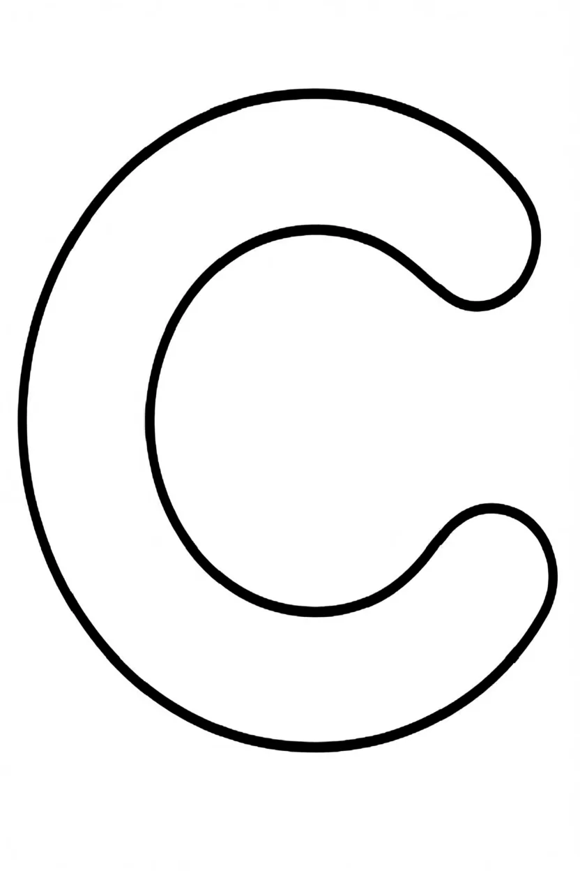 Molde de Letras Para Imprimir da Letra C