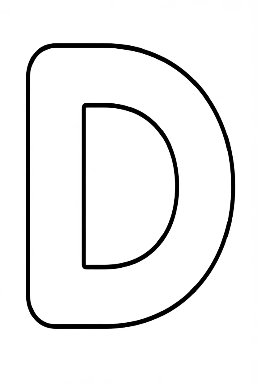 Molde de Letras Para Imprimir da Letra E