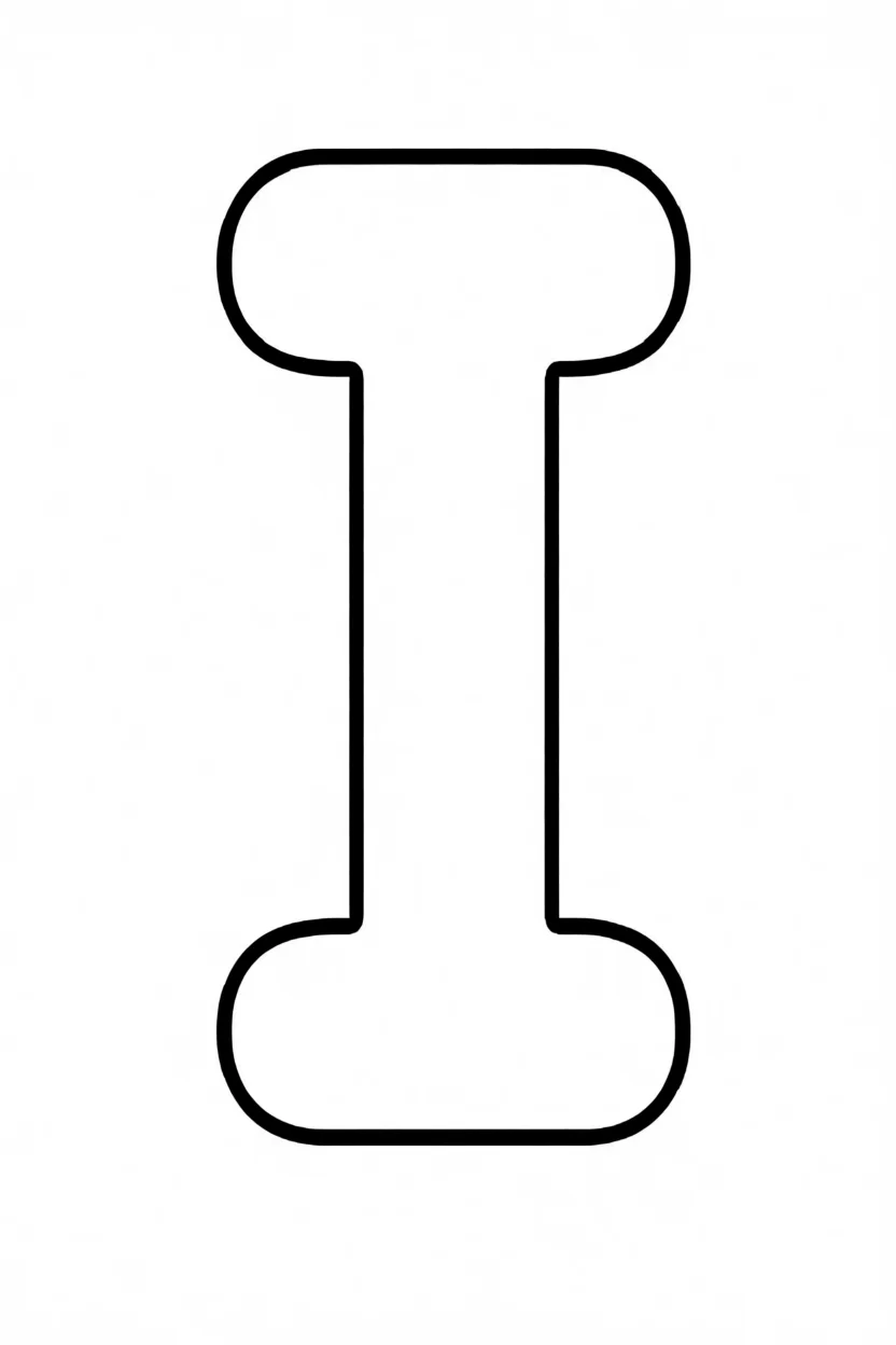 Molde de Letras Para Imprimir da Letra I