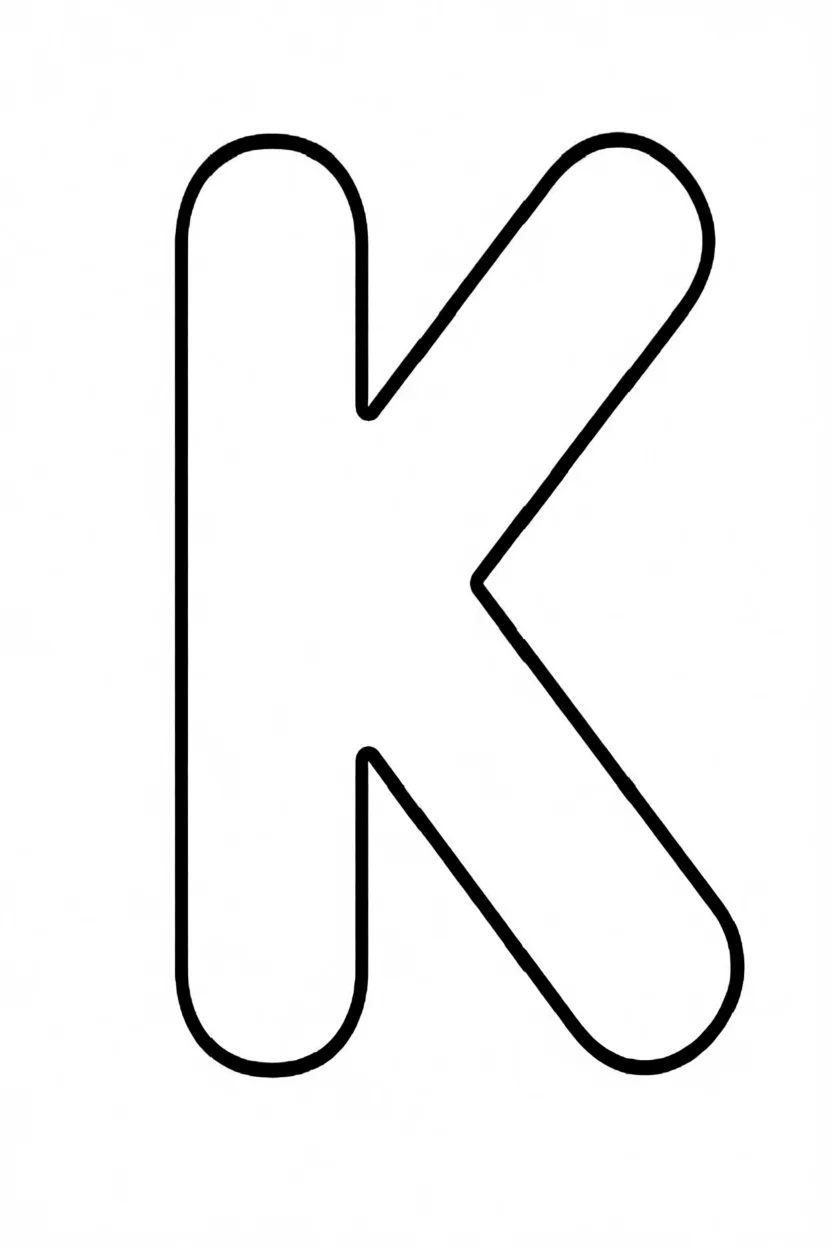 Molde da Letra K Para Imprimir