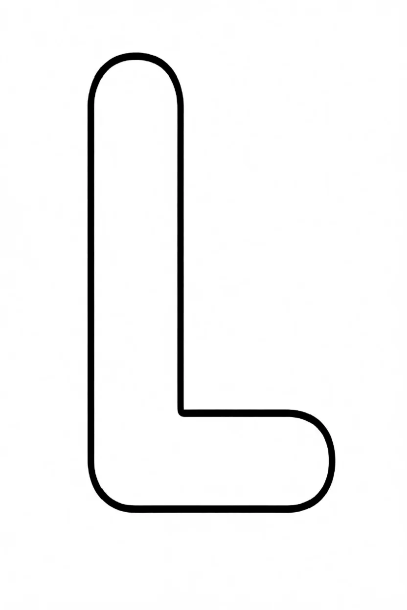 Molde de Letras Para Imprimir da Letra L