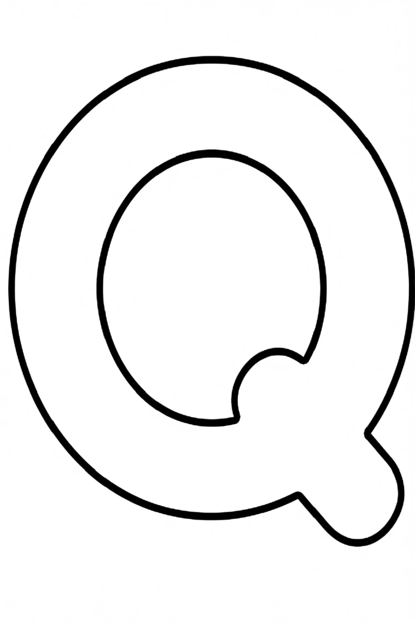 Molde de Letras Para Imprimir da Letra Q